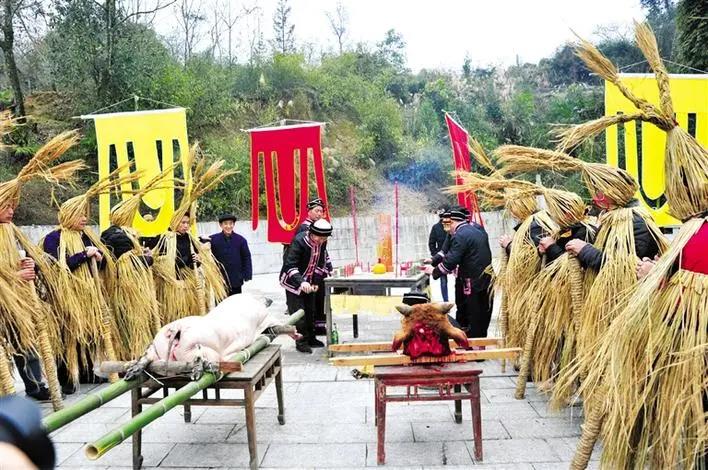土家调年活动，祭祀仪式。 