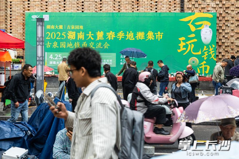 2025湖南大麓春季地摊集市暨古泉园地钱币交流会现场人流如织。 均为长沙晚报全媒体记者董阳摄 2025湖南大麓春季地摊集市暨古泉园地钱币交流会现场人流如织。 均为长沙晚报全媒体记者董阳摄