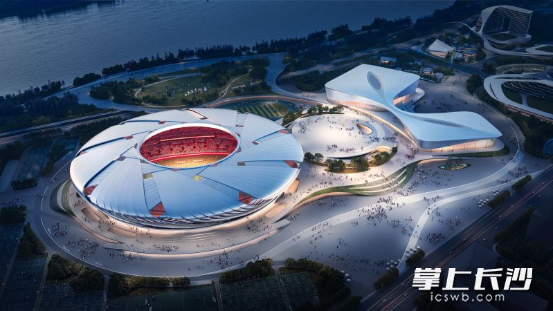 长沙奥体中心效果图。 均为项目方供图 长沙奥体中心效果图。 均为项目方供图