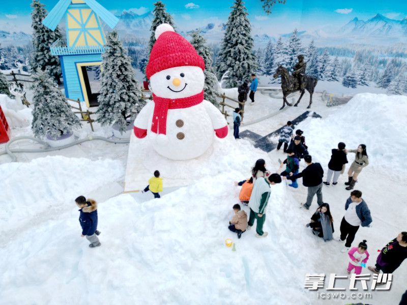 当天下午,游客在玩雪。 当天下午,游客在玩雪。