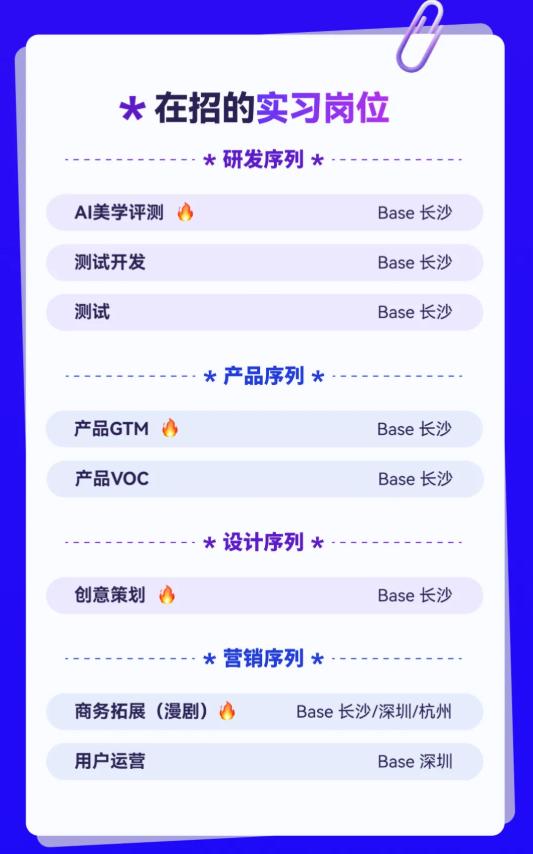 万兴科技AI漫剧类实习岗位火热招募中。 万兴科技AI漫剧类实习岗位火热招募中。