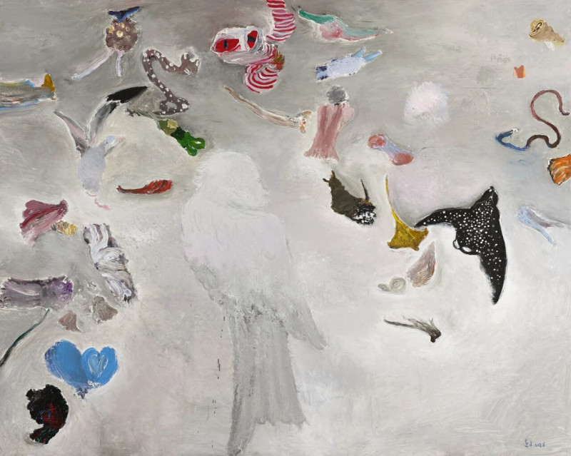 段远文的作品《迁徙之八》200cm×250cm布面丙烯2026年  均为湖南美术馆 供图
