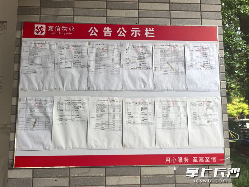 小区物业将服务事项、收费、公共收益、维修资金等情况都在公示栏上“晒”得清清楚楚。 均为企业供图 小区物业将服务事项、收费、公共收益、维修资金等情况都在公示栏上“晒”得清清楚楚。 均为企业供图