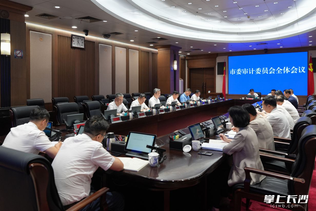 8月24日，副省长、市委书记、市委审计委员会主任陈竞主持召开市委审计委员会会议。 长沙晚报全媒体记者 郭雨滴 摄