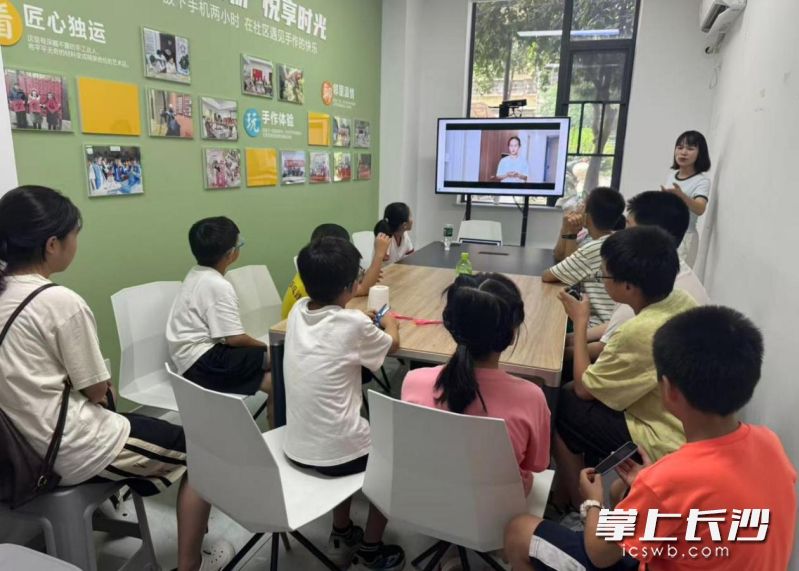 湘江新区西湖街道社工站开展向阳花儿童讲师活动。通讯员 王永晴 谢成雪 供图