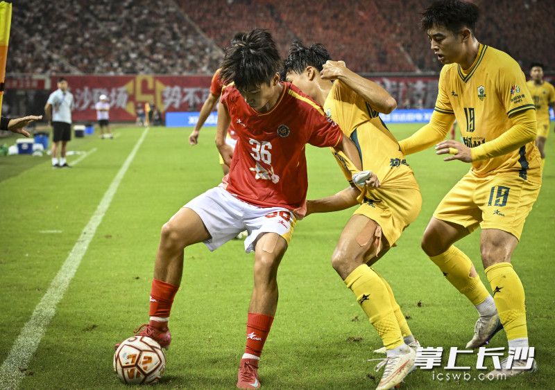 长沙队球员在比赛中。均为长沙晚报全媒体记者 余劭劼 摄