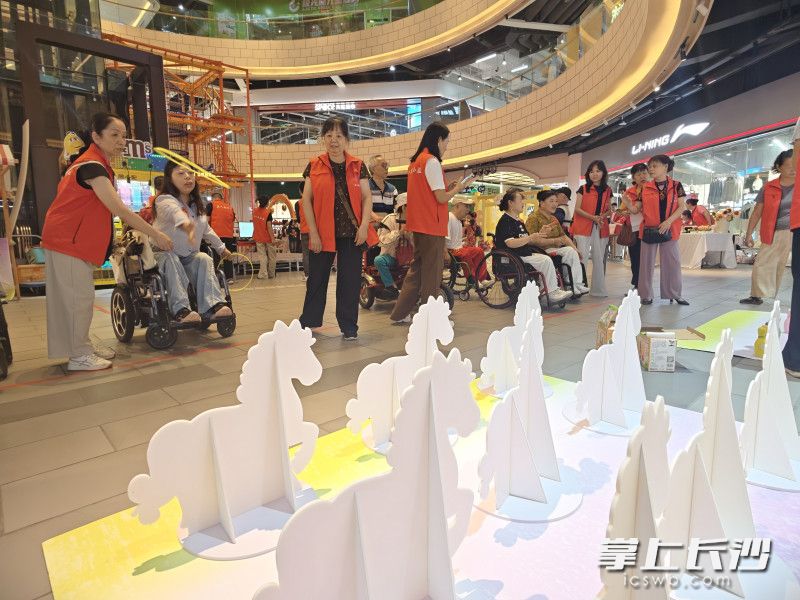中庭外围,10项游园项目全部适配轮椅。 中庭外围,10项游园项目全部适配轮椅。