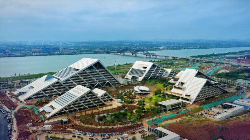 正在建设中的湘江科学中心。长沙晚报通讯员 贺喜迎供图