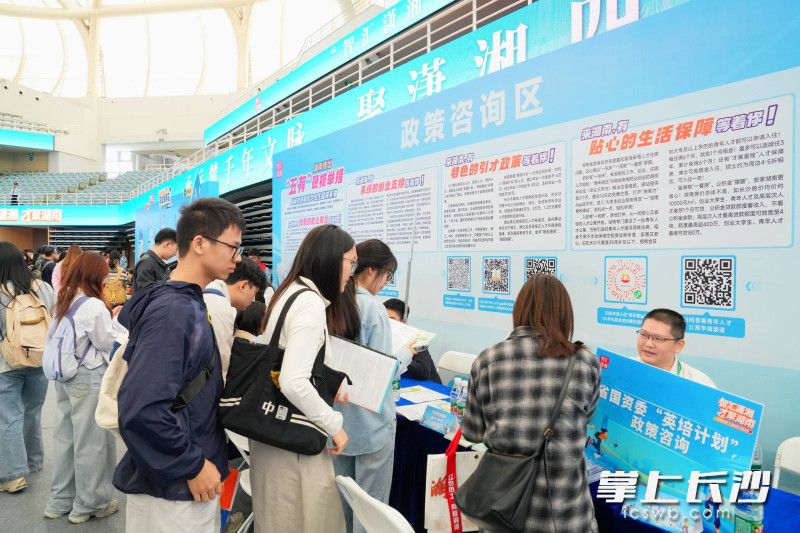为方便青年人才求职,现场还开通多项便民服务通道。均为长沙晚报通讯员 巩如泉 摄 为方便青年人才求职,现场还开通多项便民服务通道。均为长沙晚报通讯员 巩如泉 摄