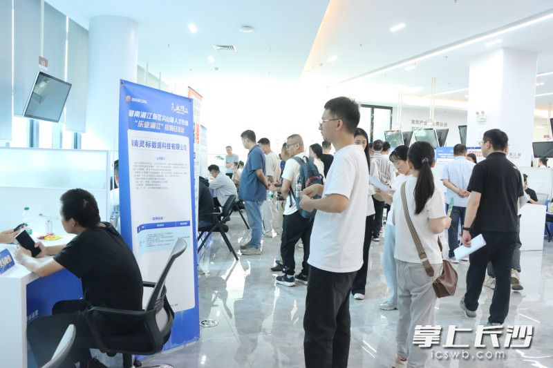 “乐业湘江”招聘日活动现场。 “乐业湘江”招聘日活动现场。