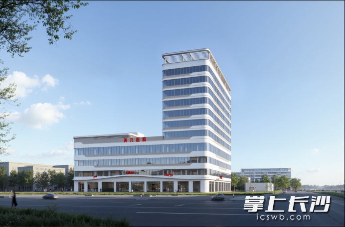 雨花区新黄兴医院建设工程项目(一期)项目效果图。 雨花区新黄兴医院建设工程项目(一期)项目效果图。