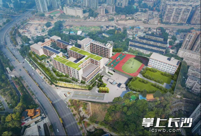 长沙市第三十七中学(高中)扩建项目鸟瞰效果图 长沙市第三十七中学(高中)扩建项目鸟瞰效果图