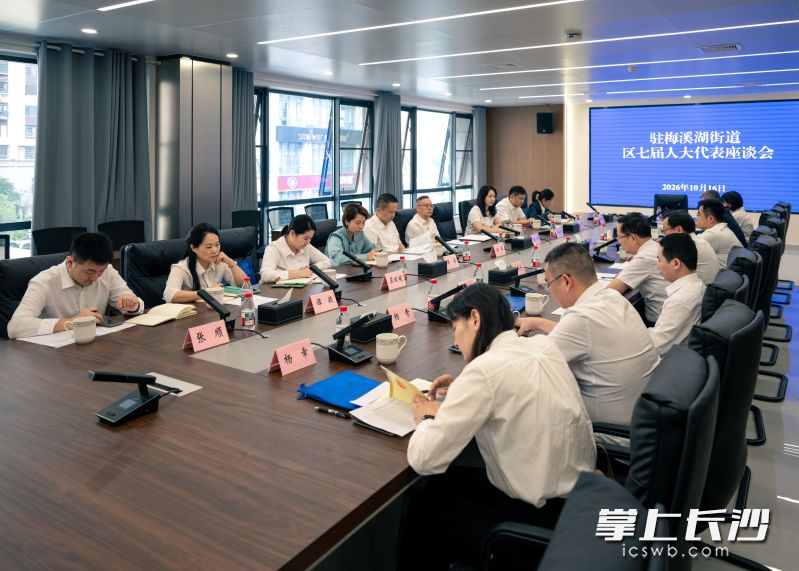10月16日,人大梅溪湖街道工委组织召开驻街道区七届人大代表座谈会。通讯员 张赛萍 供图 10月16日,人大梅溪湖街道工委组织召开驻街道区七届人大代表座谈会。通讯员 张赛萍 供图