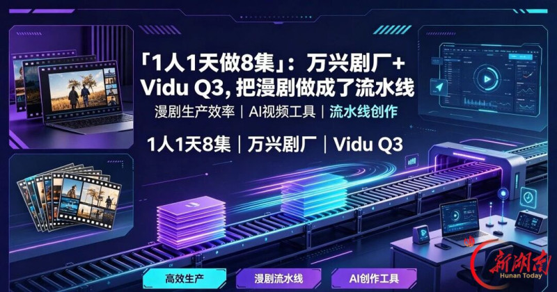 1人1天做8集,万兴剧厂+Vidu Q3,把漫剧做成了流水线。 1人1天做8集,万兴剧厂+Vidu Q3,把漫剧做成了流水线。