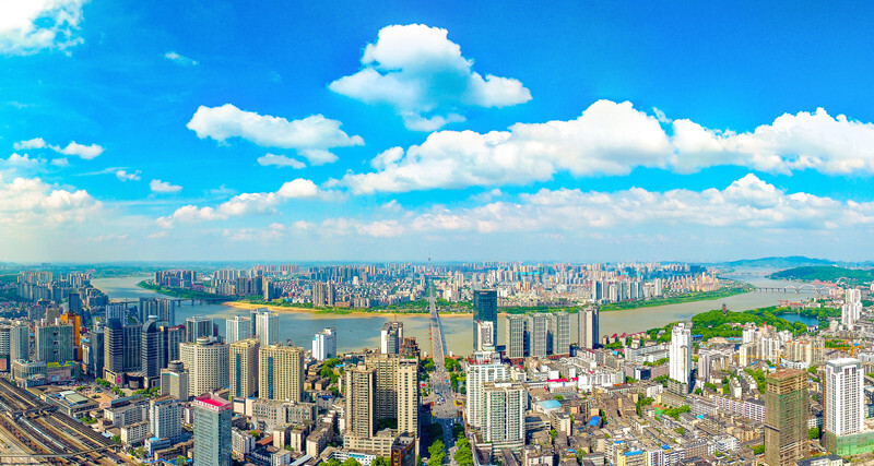 鸟瞰株洲城区。通讯员 摄 鸟瞰株洲城区。通讯员 摄