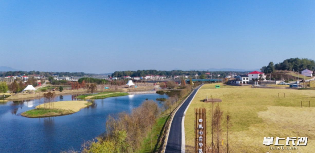 白马湖露营基地文旅项目。长沙县福临镇供图