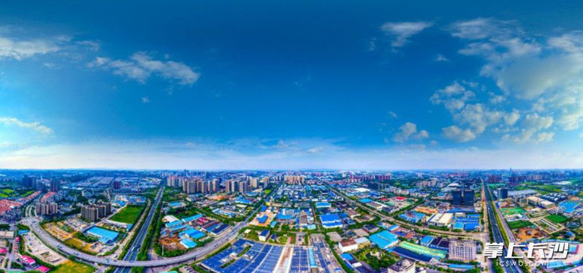 长沙经开区航拍图。资料图片